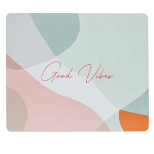 Mousepad cu imprimeu Good Vibes, 24x20 cm, Multicolor