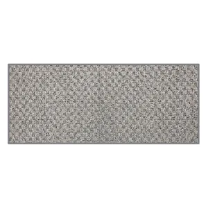 Covor gri cu model reliefat 130x80 cm pentru hol și cameră