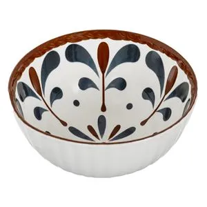 Bol decorativ din portelan cu model tribal