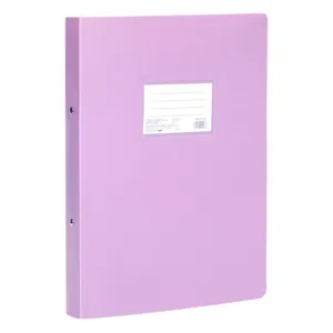 Biblioraft A4 lila cu 2 inele, 23.5x31 cm, capacitate 40+ file