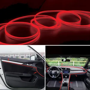 Bandă LED cu USB Neon Roșie, 2m, Flexibilă, ABS