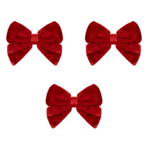 Fundite Decorative Rosii Catifelate pentru Decorațiuni de Crăciun