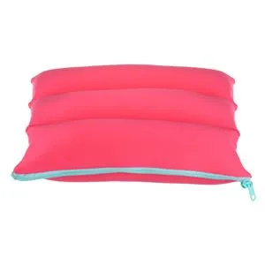 Perna Gonflabila Textila 2 in 1 Fucsia cu Fermoar pentru Plaja 35x35cm