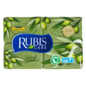 Săpun solid cu ulei de măsline, 4 bucăți, 125g, verde