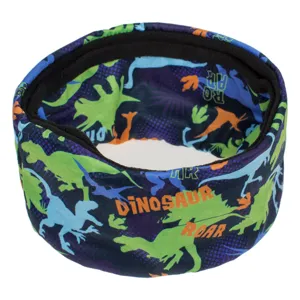 Fular Circular Din Dinozauri Negru Fleece pentru Băieți