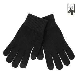 Manusi tricotate negre pentru ecrane tactile, barbati, 1 pereche