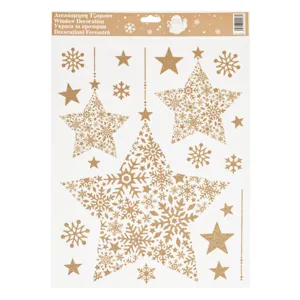 Autocolante Decorative Geam Stele Fulgi Glitter Bronz Dimensiune 30x42cm