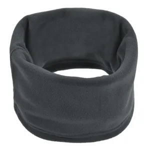 Fular circular fleece antracit cu cordon pentru bărbați