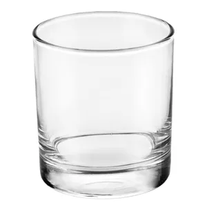 Pahar din sticlă transparentă pentru whisky 300 ml design clasic