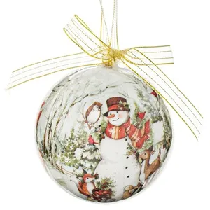 Ornament Brad de Craciun Vintage Glob cu Om de Zapada & Animale