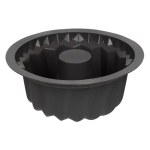 Tava de copt din silicon pentru chec, Ø22x9cm, Antracit
