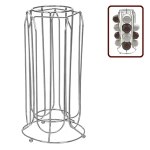 Suport Metalic Cilindric pentru 20 Capsule de Cafea Mari