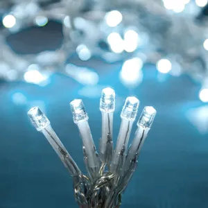Instalație Lumini LED 60 Becuri Alb Rece 5.9m cu Baterii