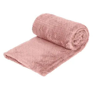 Patura Catifelata Powder Pink Manta Moale pentru Casa