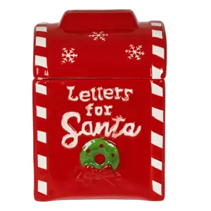 Cutie pentru Biscuiți de Crăciun din Ceramica, Model Santa