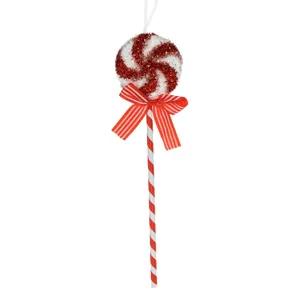 Ornament Brad Crăciun Acadea Spumă Alb Roșu 36cm