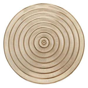 Suport farfurie de Craciun rotund cu cercuri aurii 40cm