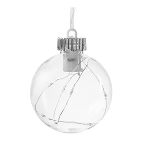 Glob Transparent de Crăciun cu Lumini LED pentru Decor