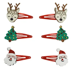 Set Clame Crăciun Reindeer Moș Crăciun Brad Roșu pentru Decorațiuni Festive