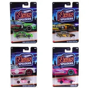 Masinute Neon Speeders scala 1:64 cu designuri unice