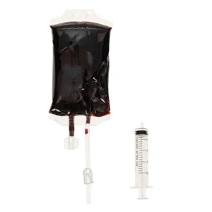 Pungă cu Sânge Fals și Seringă din Plastic, 200g, Roșu