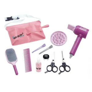 Set de Joaca Coafor pentru Fete, 11 Piese, Roz