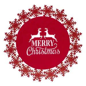 Suport farfurie decorativ Craciun cu mesaj Merry Christmas