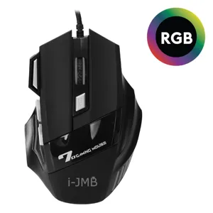 Mouse Gaming cu Fir, RGB, 3600 DPI, Negru
