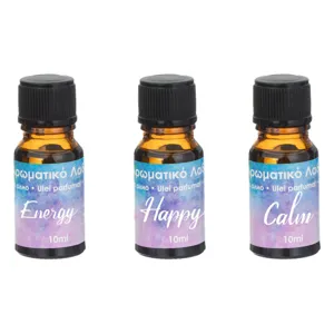 Set 3 uleiuri parfumate Calm, Energy, Happy pentru atmosferă relaxantă și energi