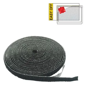 Bandă scai cu cârlige neagră pentru sită 4m x 2.5cm
