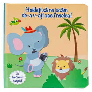 Carte de povesti interactiva cu lanterna magica, 16.5x16.5cm, Albastra