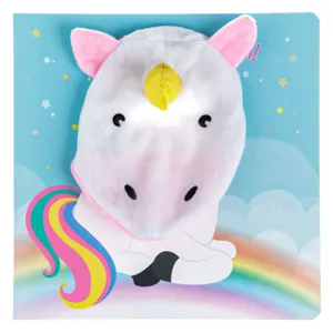 Carte cu poveste si figurina de plus, Unicorn, 22x22 cm