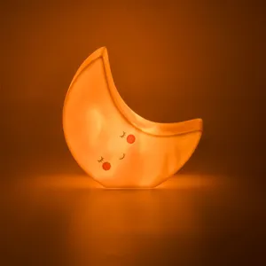 Lampa de veghe Luna, 13.5x4.3x13.5cm, Portocalie