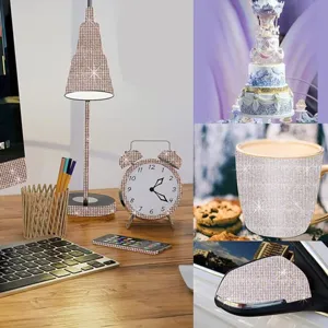 Bandă Adezivă Strass Rosegold 1m x 1.3cm pentru Proiecte DIY