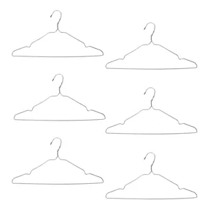 Umerașe metalice cu interior din plastic, Set 6 buc, Gri, 40 cm