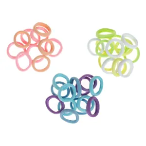 Elastice de par din frotte cu lurex, Set 36 buc, Multicolor