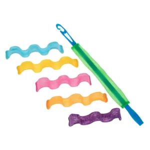 Bigudiuri pentru bucle valuroase, 8 buc, 20 cm, multicolore