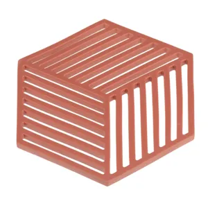 Suport pentru vase, Model cub 3D, Somon, 16x14 cm