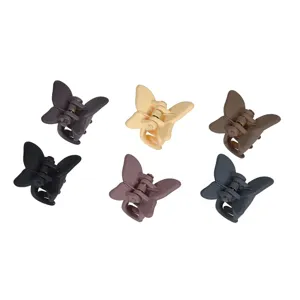 Clame de păr fluture mat, set 6 bucăți, 2 cm
