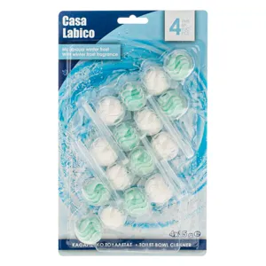 Odorizant pentru toaletă cu bile, Aromă Winter Frost, 4 bucăți