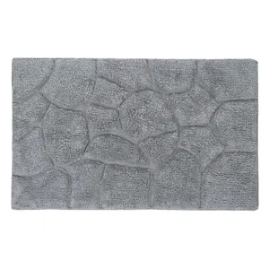 Covor de baie elegant gri cu model pietre - Antiderapant și absorbant