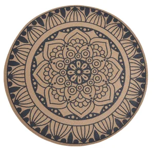 Suport Farfurie Rotund Mandala Bej Texturat