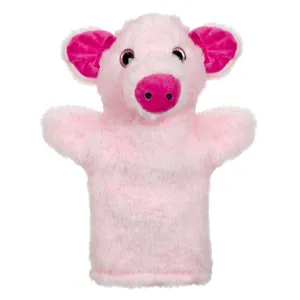 Figurină de plus purcel roz pentru teatru de păpuși, 28 cm
