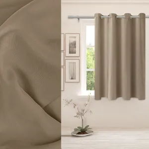 Draperie decorativă pentru fereastră Taupe, cu inele, 140x140 cm