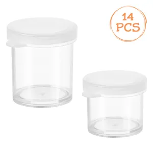Set 14 Cutii Mini de Organizare Transparente cu Capac, 2 Dimensiuni