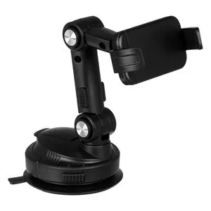 Suport Telefon Auto cu Ventuză, Braț Reglabil, Negru