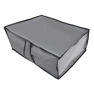 Husa Depozitare Textil Gri pentru Imbracaminte - Dimensiune 50x38x20cm