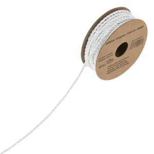 Siret rasucit ecru, 10 m x 4 mm, textil