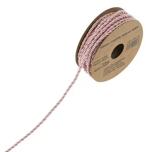 Sfoară răsucită roz, 10 m x 4 mm
