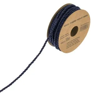 Siret rasucit albastru, 10 m x 4 mm, pentru creatii DIY si decoratiuni de Paste